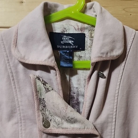 Burberry Trench Coat Pastel Pink Size 10 Preloved Girls - Picture 5 of 9